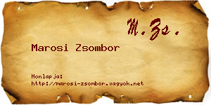 Marosi Zsombor névjegykártya